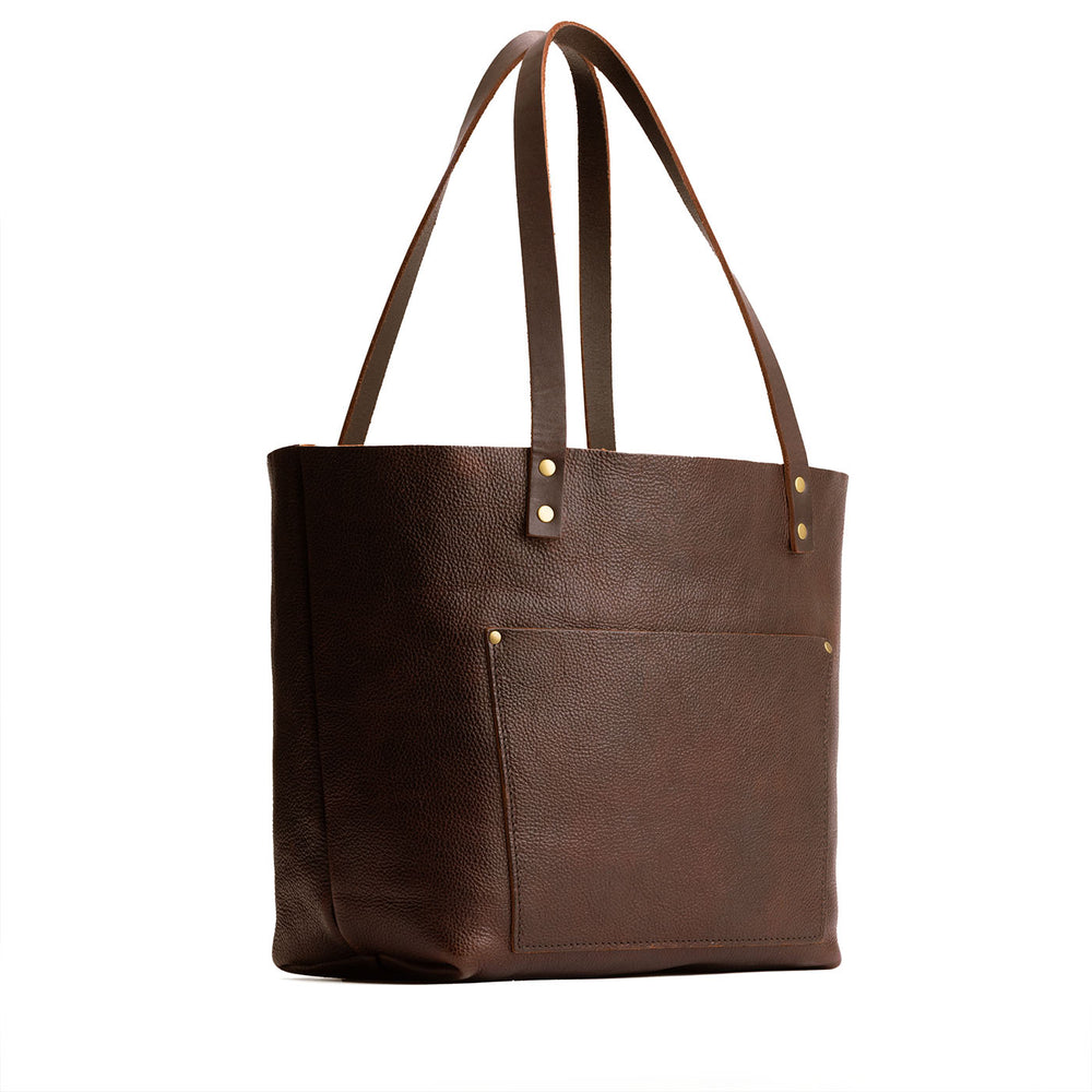Portland Leather Tote Bag - Coldbrew