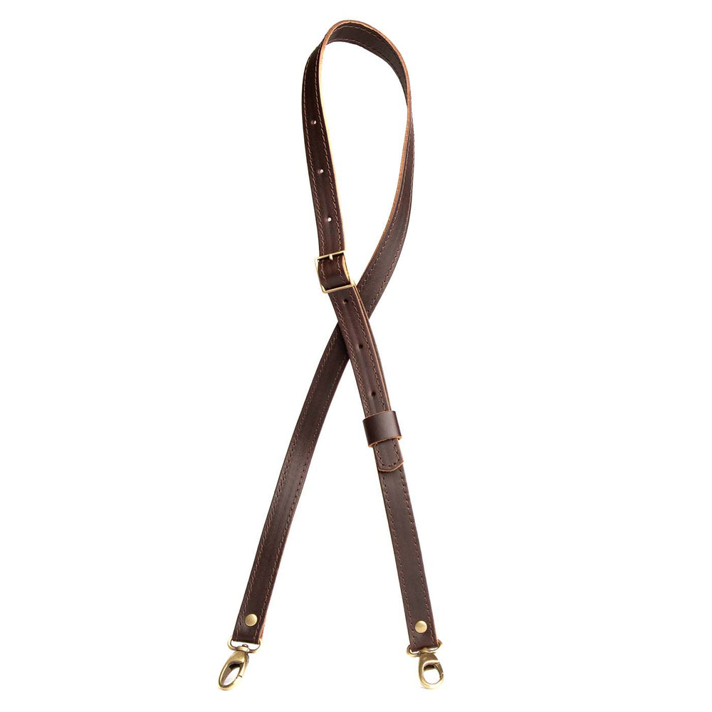 Portland Leather Crossbody Strap - Grizzly