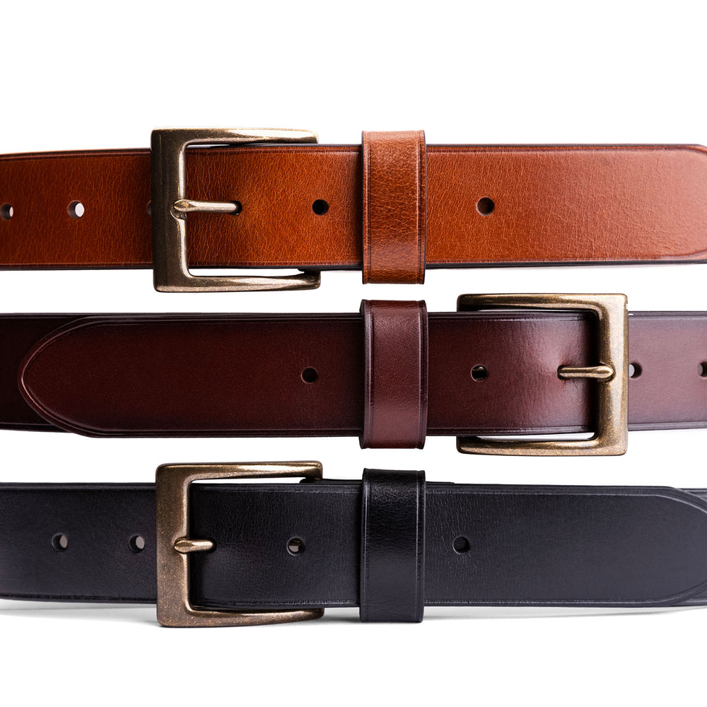 Portland True North Leather Belt - Jet Black