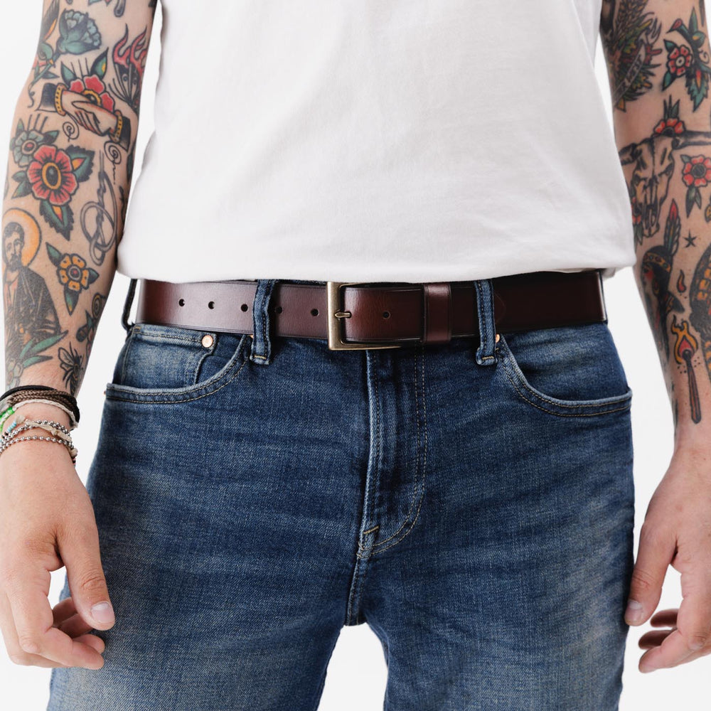 Portland True North Leather Belt - Amber