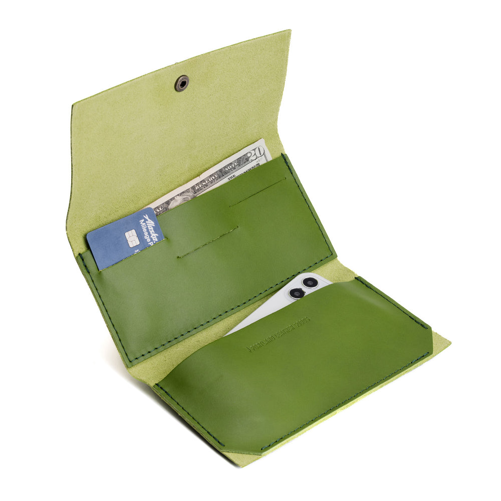 Portland Leather Rancher Wallet - Green Apple