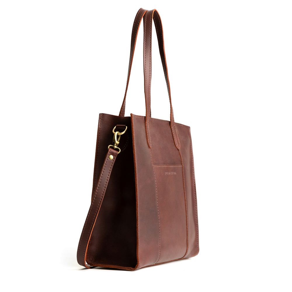 Portland Large Lola Zipper Crossbody Tote - Cognac