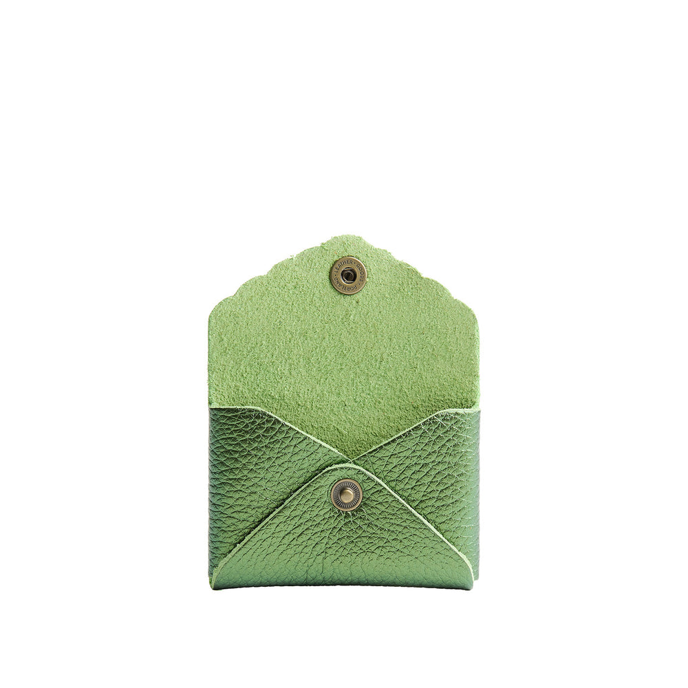 Portland Mini Daisy Wallet - Metallic Greench