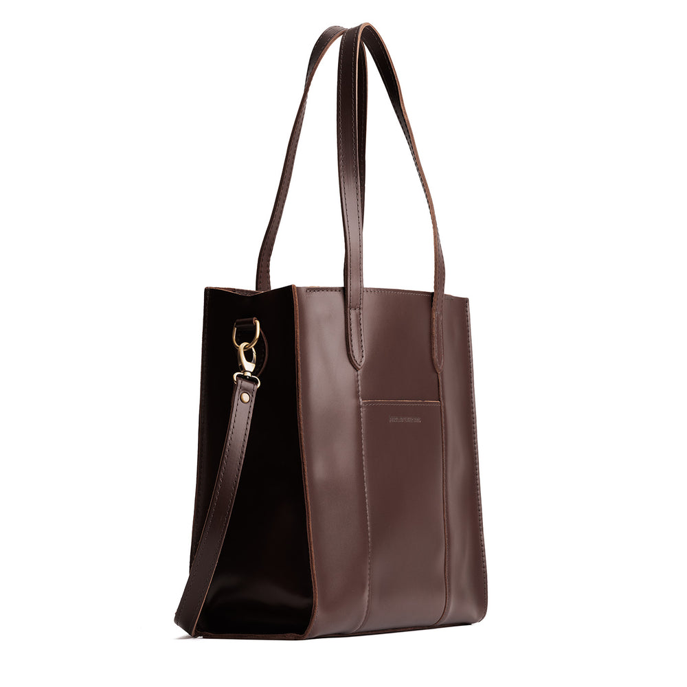 Portland Large Lola Zipper Crossbody Tote - Chocolate Brown
