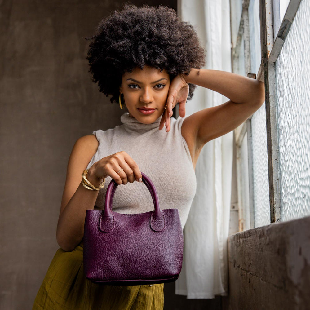 Portland Raindrop Crossbody Bag - Plum