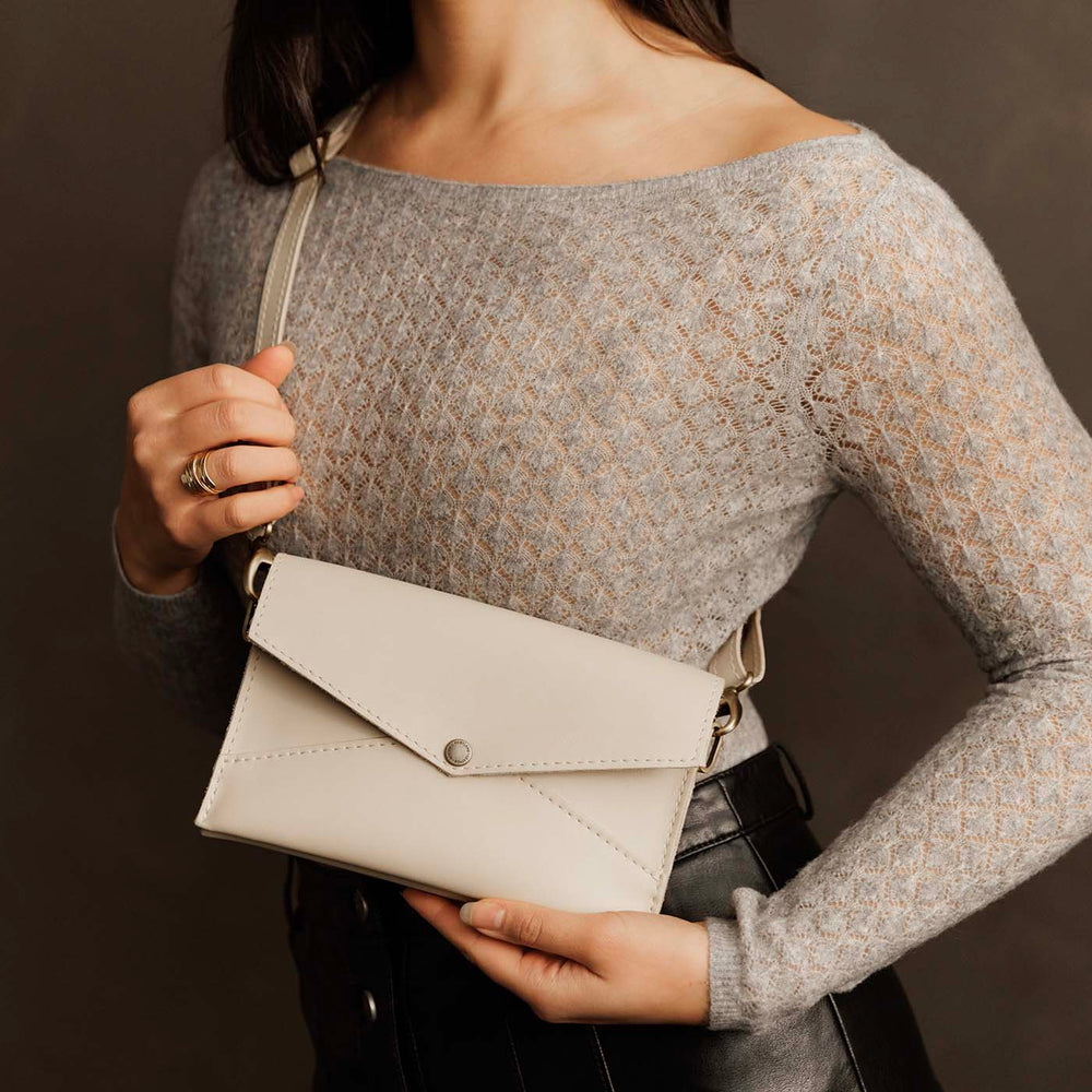 Portland Envelope Convertible Crossbody - Bone
