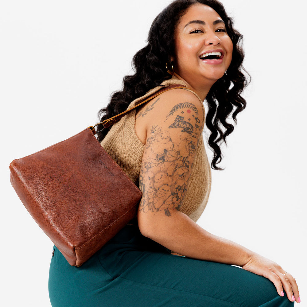 Portland Triangle Shoulder Bag - Nutmeg