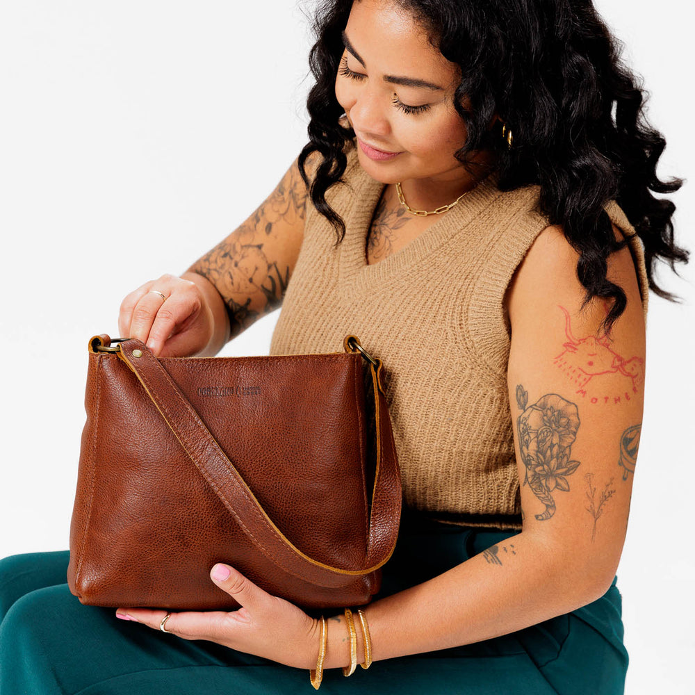 Portland Triangle Shoulder Bag - Nutmeg