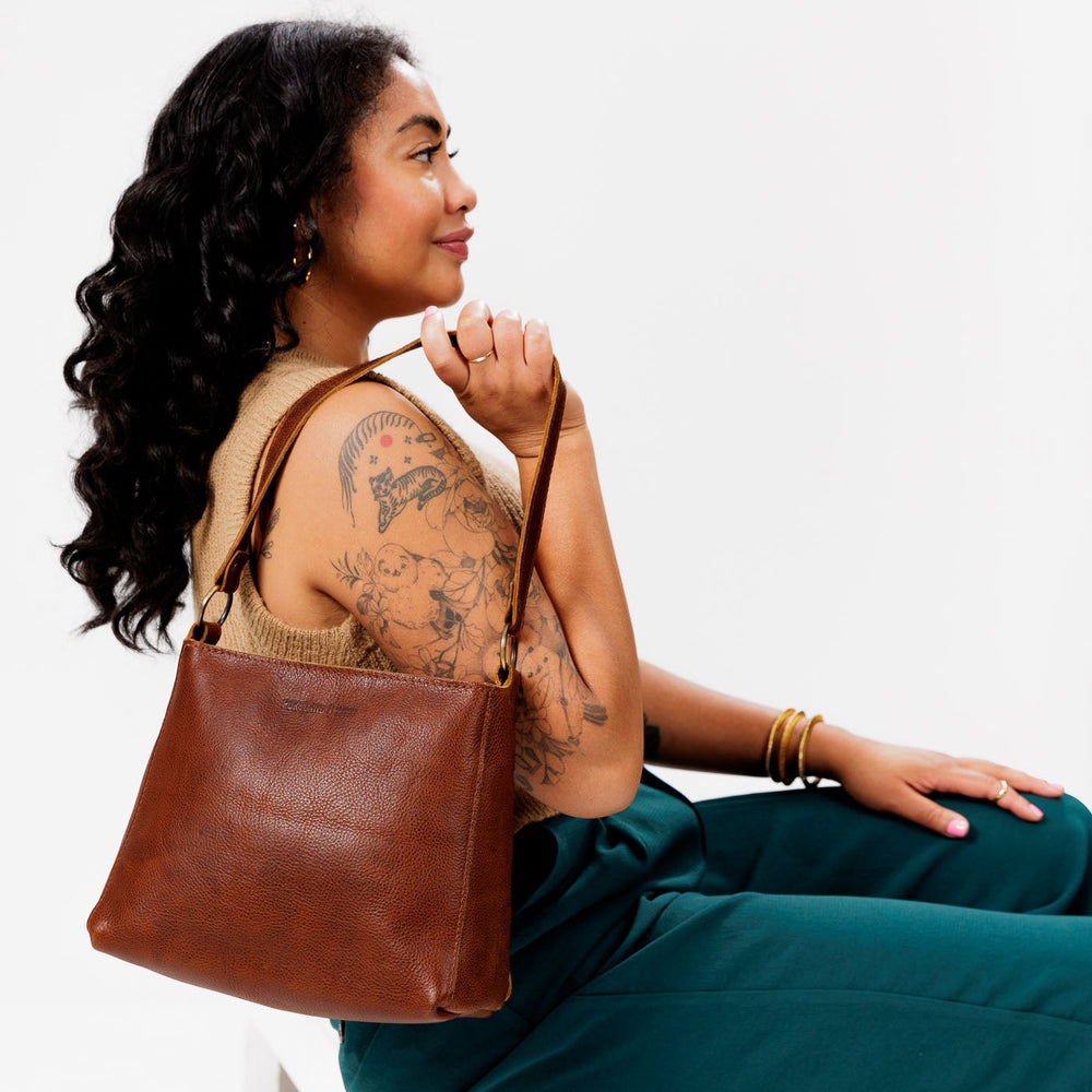 Portland Triangle Shoulder Bag - Nutmeg