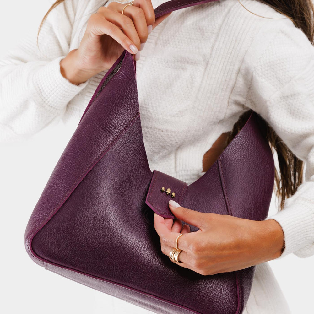 Portland Flora Shoulder Bag - Plum