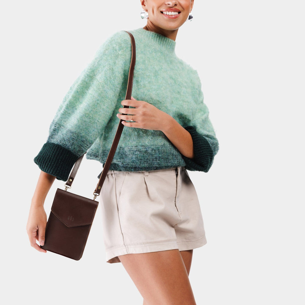 Portland Parker Phone Bag - Chocolate Brown