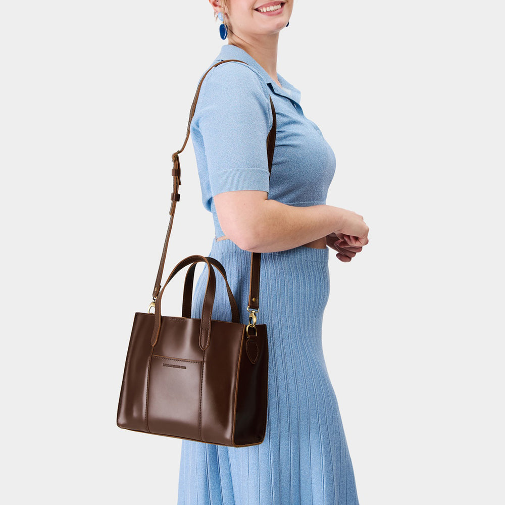 Portland Lola Crossbody Tote - Chocolate Brown