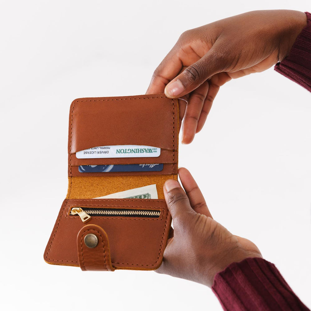 Portland Mini Bifold Wallet - Honey