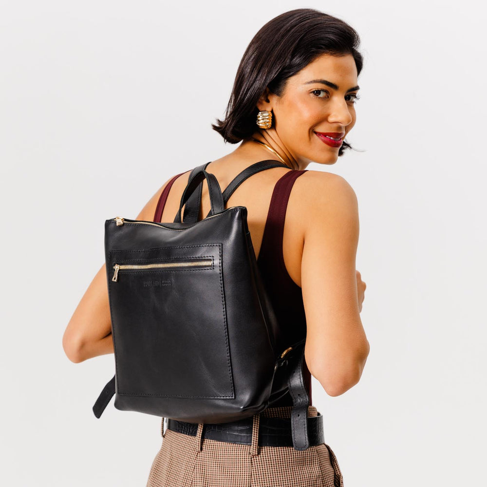 Portland Tote Backpack - Black