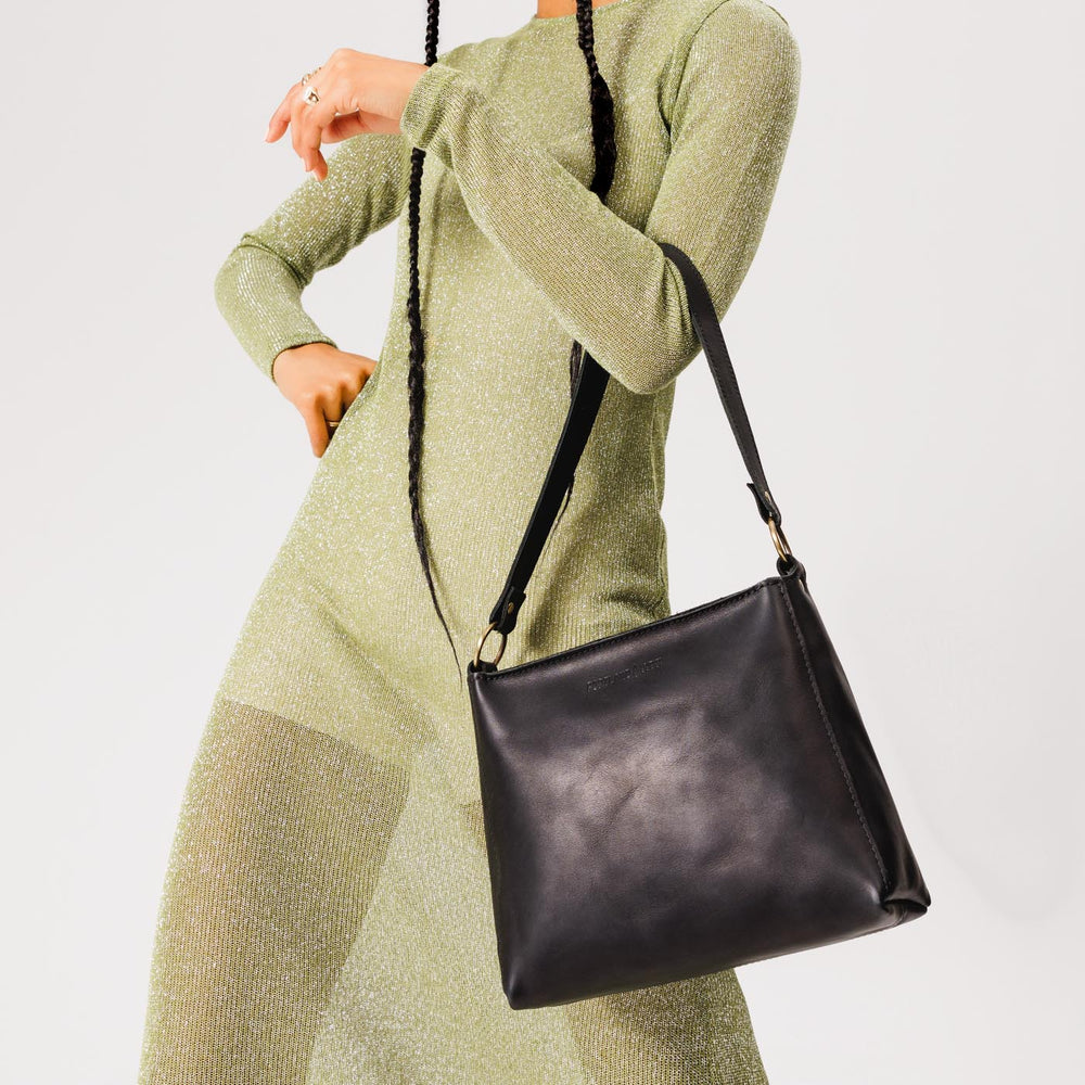 Portland Triangle Shoulder Bag - Black