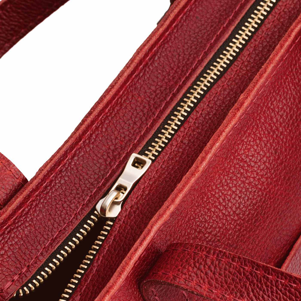 Portland Medium Crossbody Tote - Chili Red