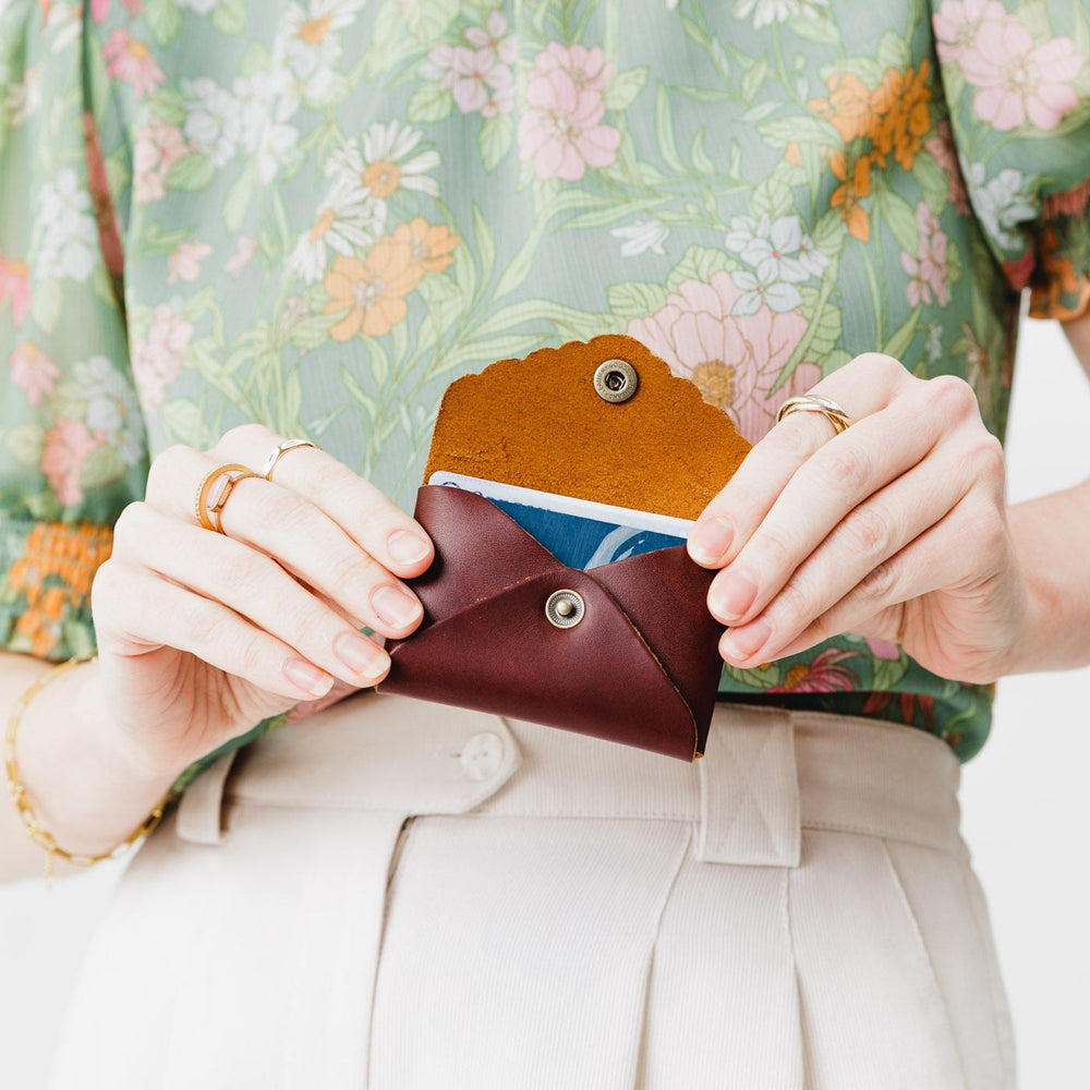 Portland Mini Daisy Wallet - Cognac