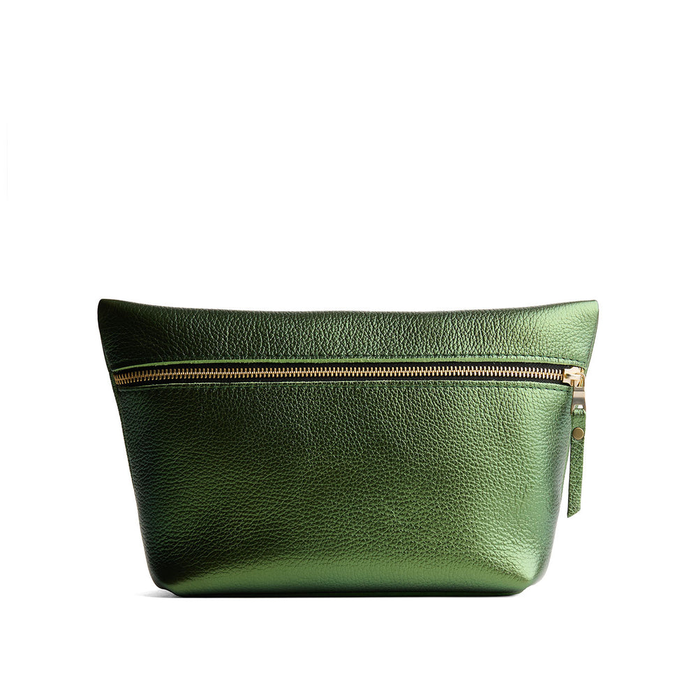 Portland Makeup Bag - Metallic Greench