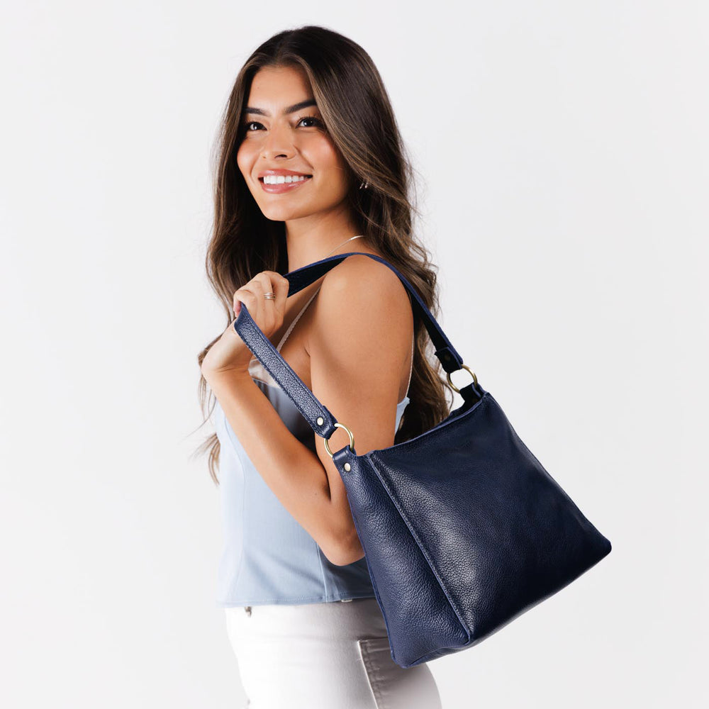 Portland Triangle Shoulder Bag - Cobalt