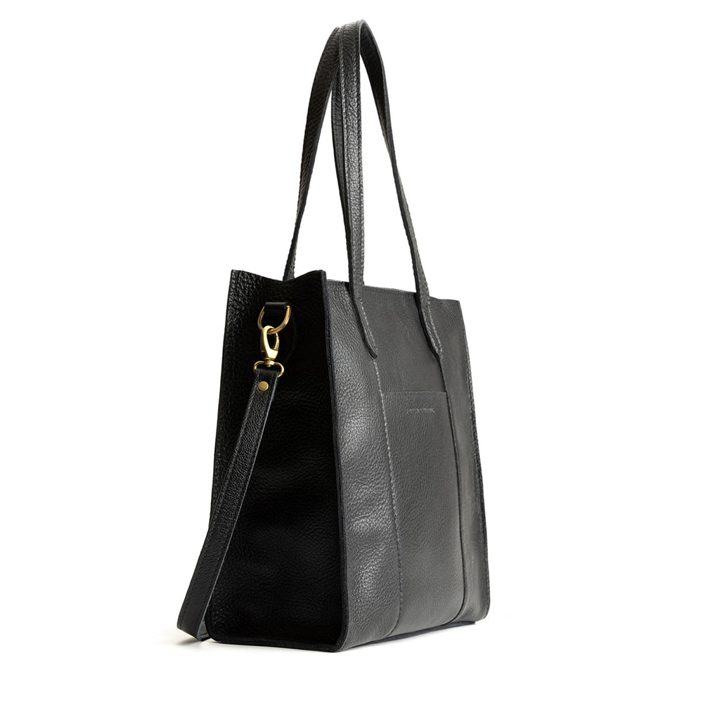 Portland Large Lola Zipper Crossbody Tote - Pebbled black