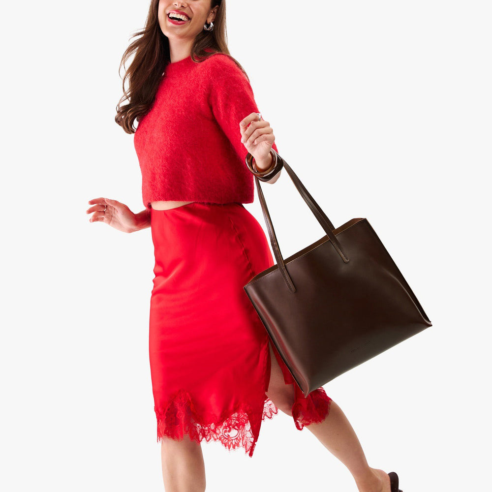 Portland August Tote - Chocolate Brown