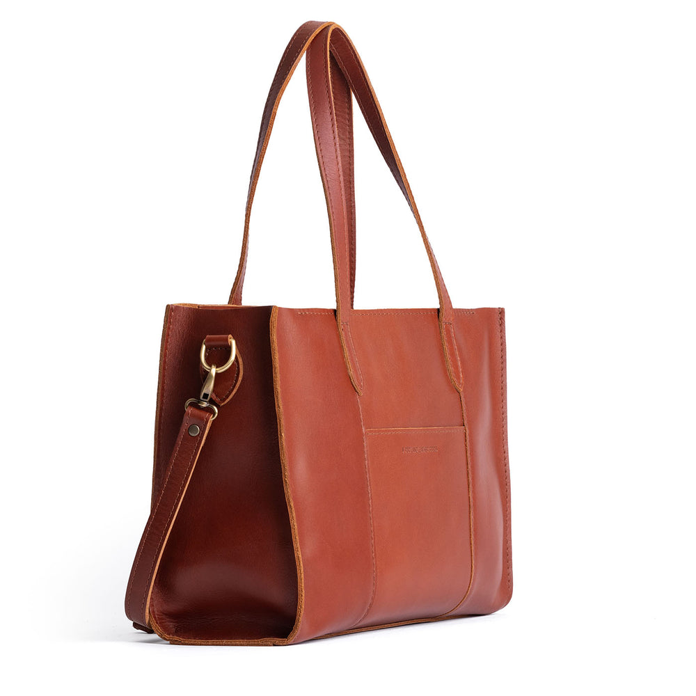 Portland Large Lola Zipper Crossbody Tote - Chestnut