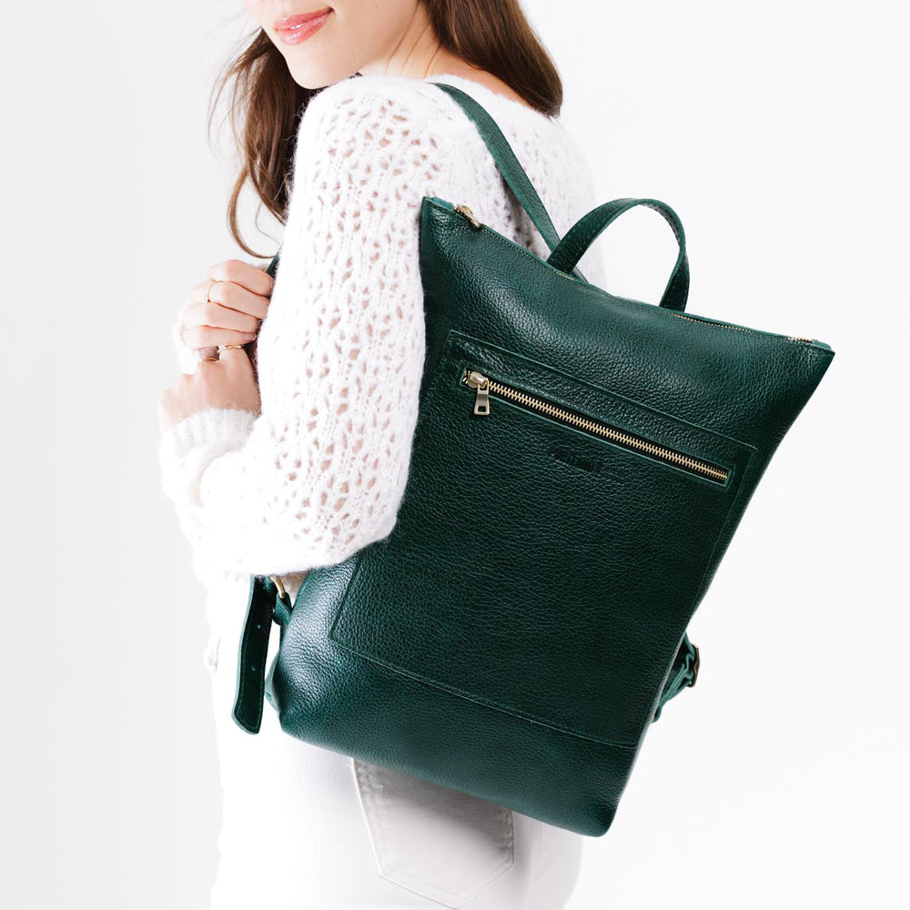 Portland Laptop Backpack - Forest Green