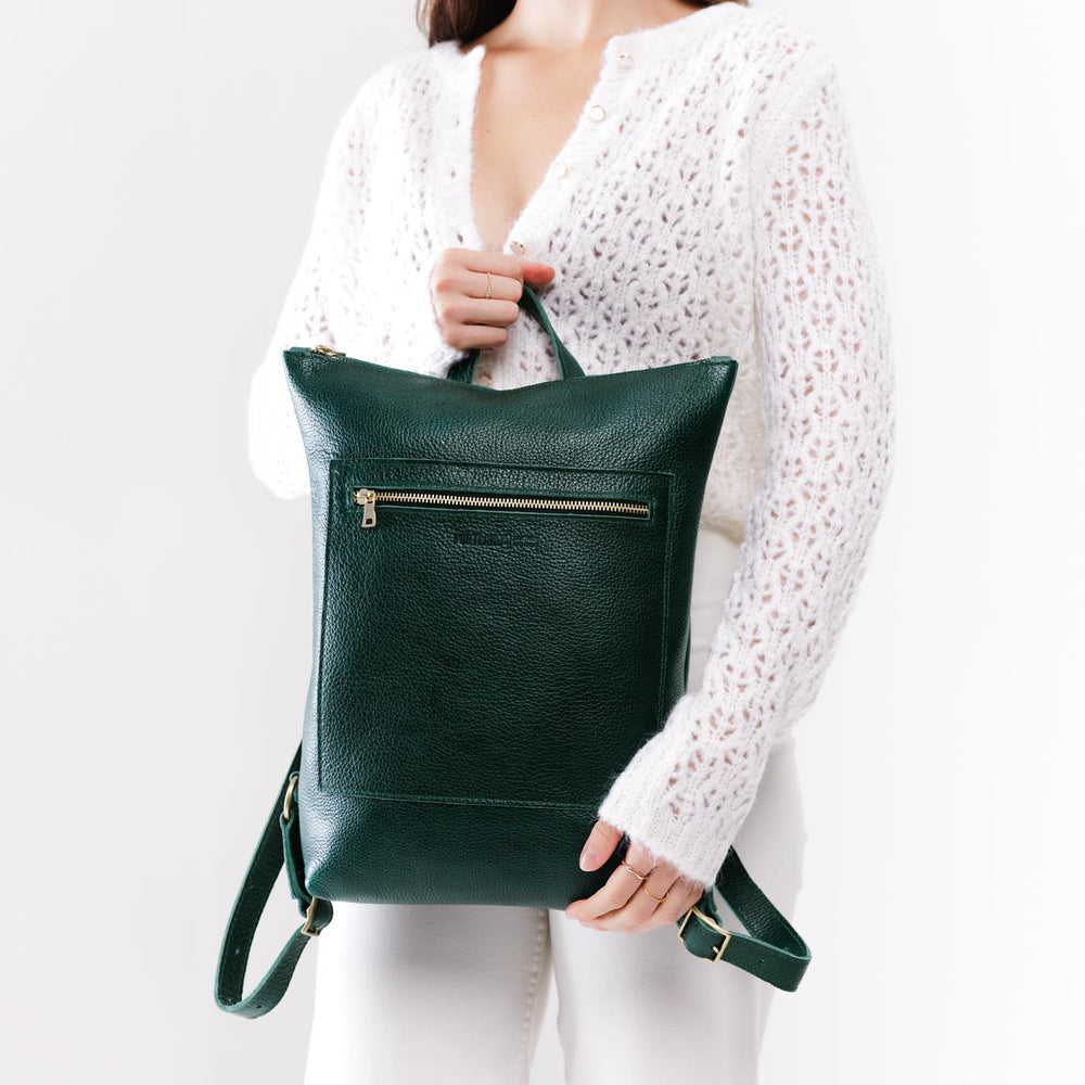 Portland Laptop Backpack - Forest Green