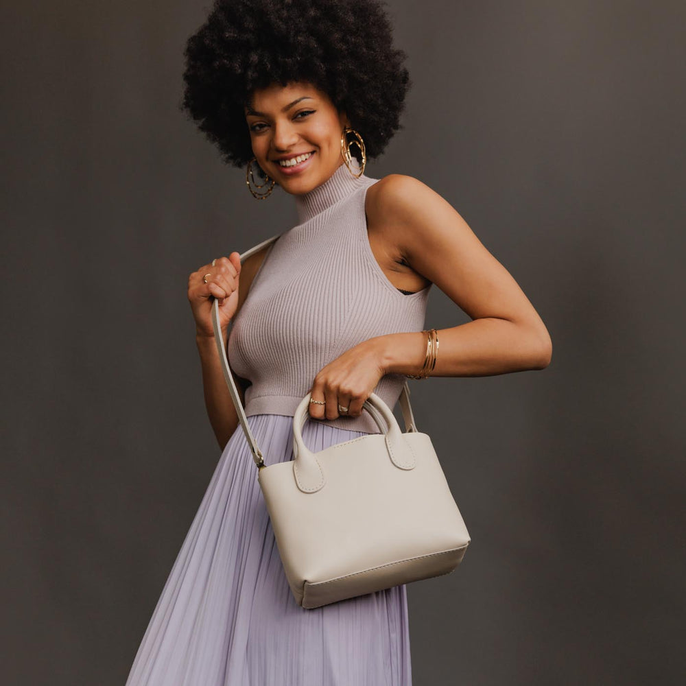 Portland Raindrop Crossbody Bag - Bone