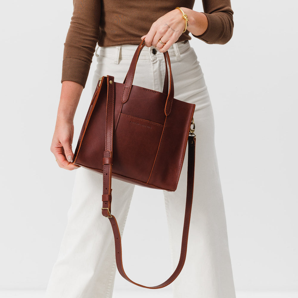 Portland Lola Crossbody Tote - Cognac