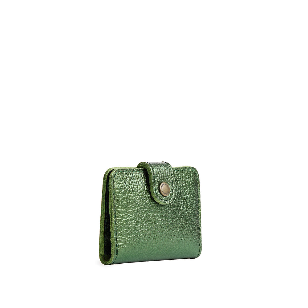Portland Mini Bifold Wallet - Metallic Greench