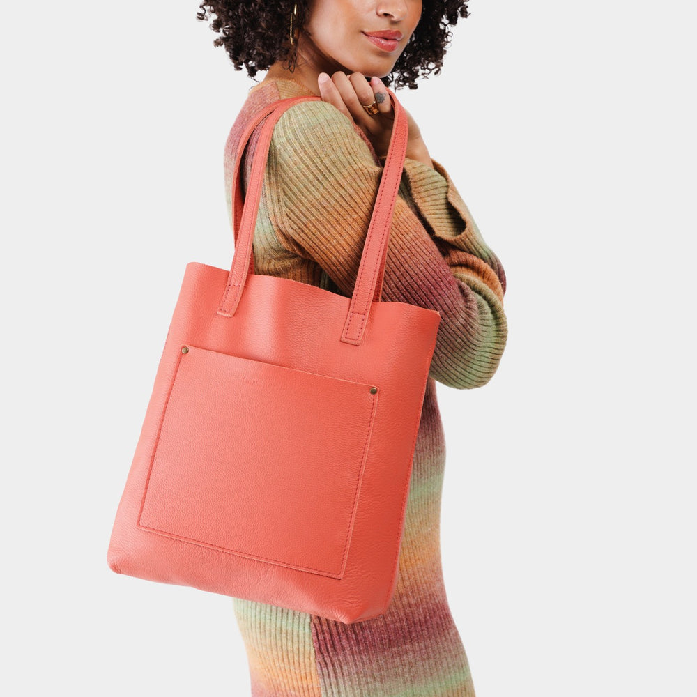 Portland Crossbody Tote - Coral