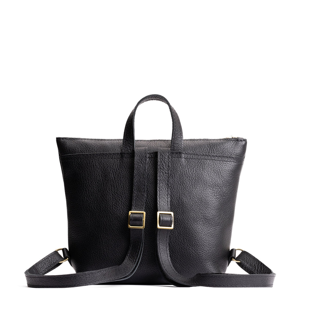 Portland Tote Backpack - Pebbled black