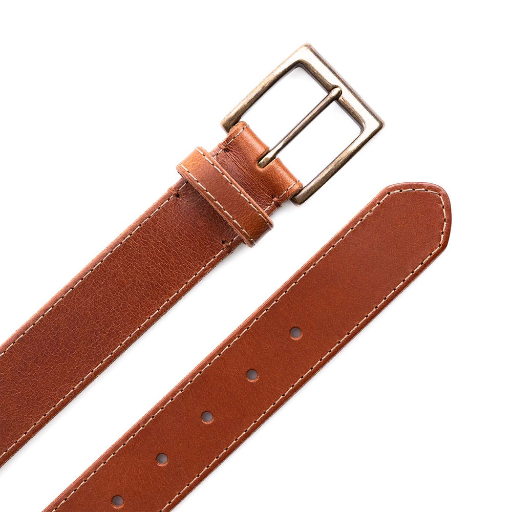Portland Artisan Leather Belt - Amber