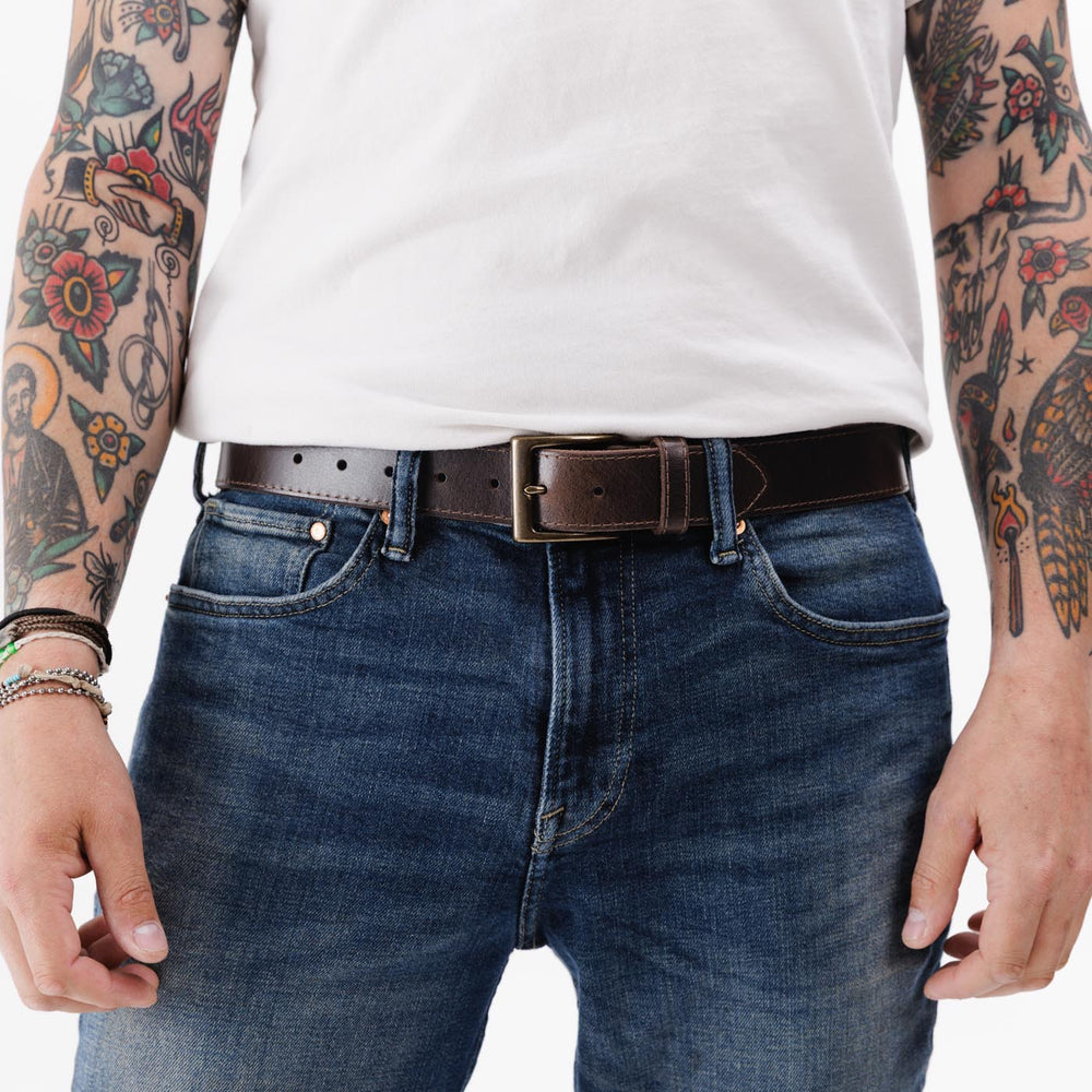 Portland Artisan Leather Belt - Pecan