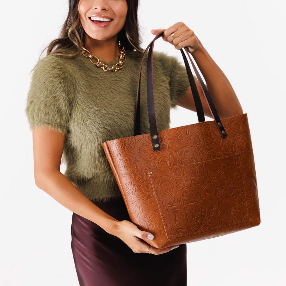 Portland Leather Tote Bag - Meadow