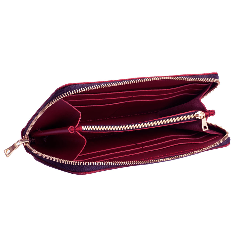 Portland Accordion Zip Wallet - Berry Good