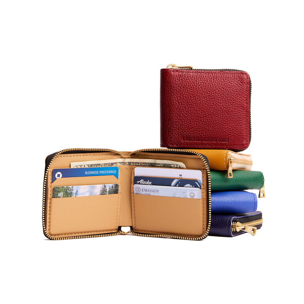 Portland Small Zipper Bifold Wallet - Coldbrew