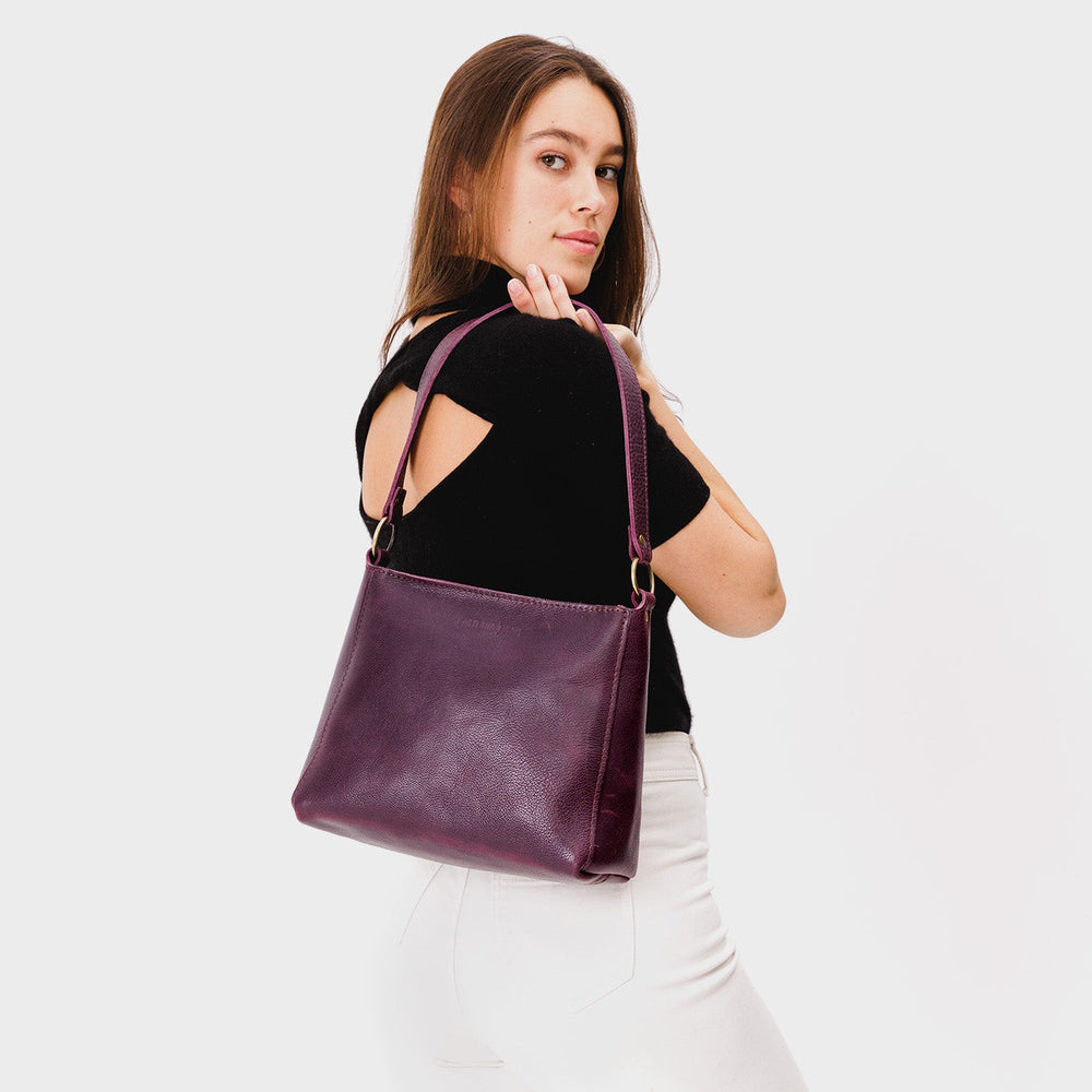 Portland Triangle Shoulder Bag - Plum