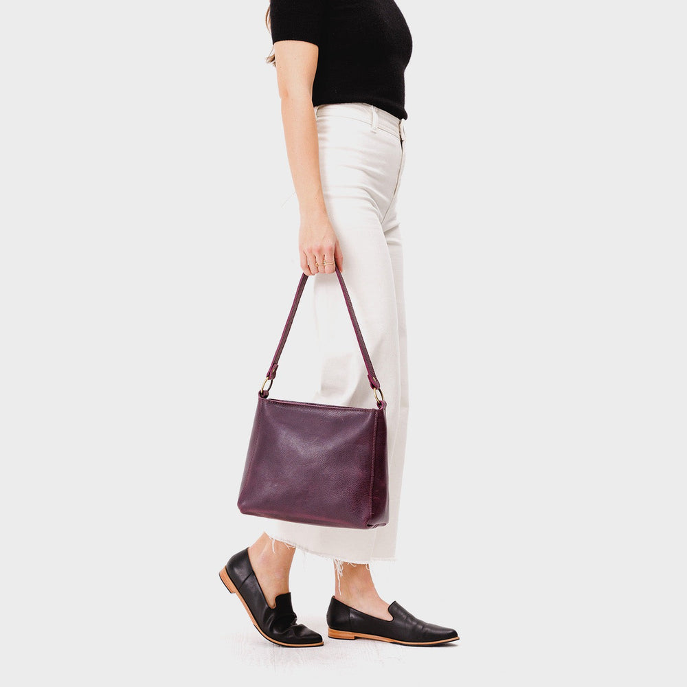Portland Triangle Shoulder Bag - Plum