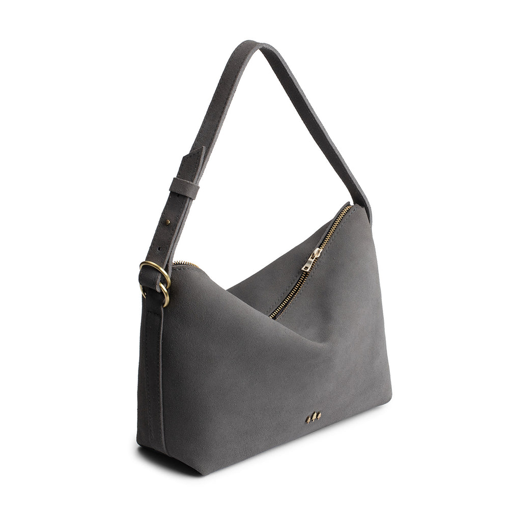 Portland Slouchy Shoulder Bag - Smoke Grey