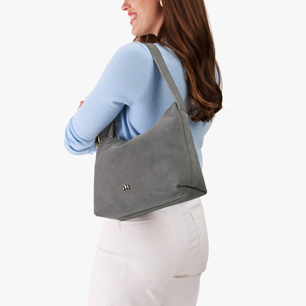 Portland Slouchy Shoulder Bag - Smoke Grey