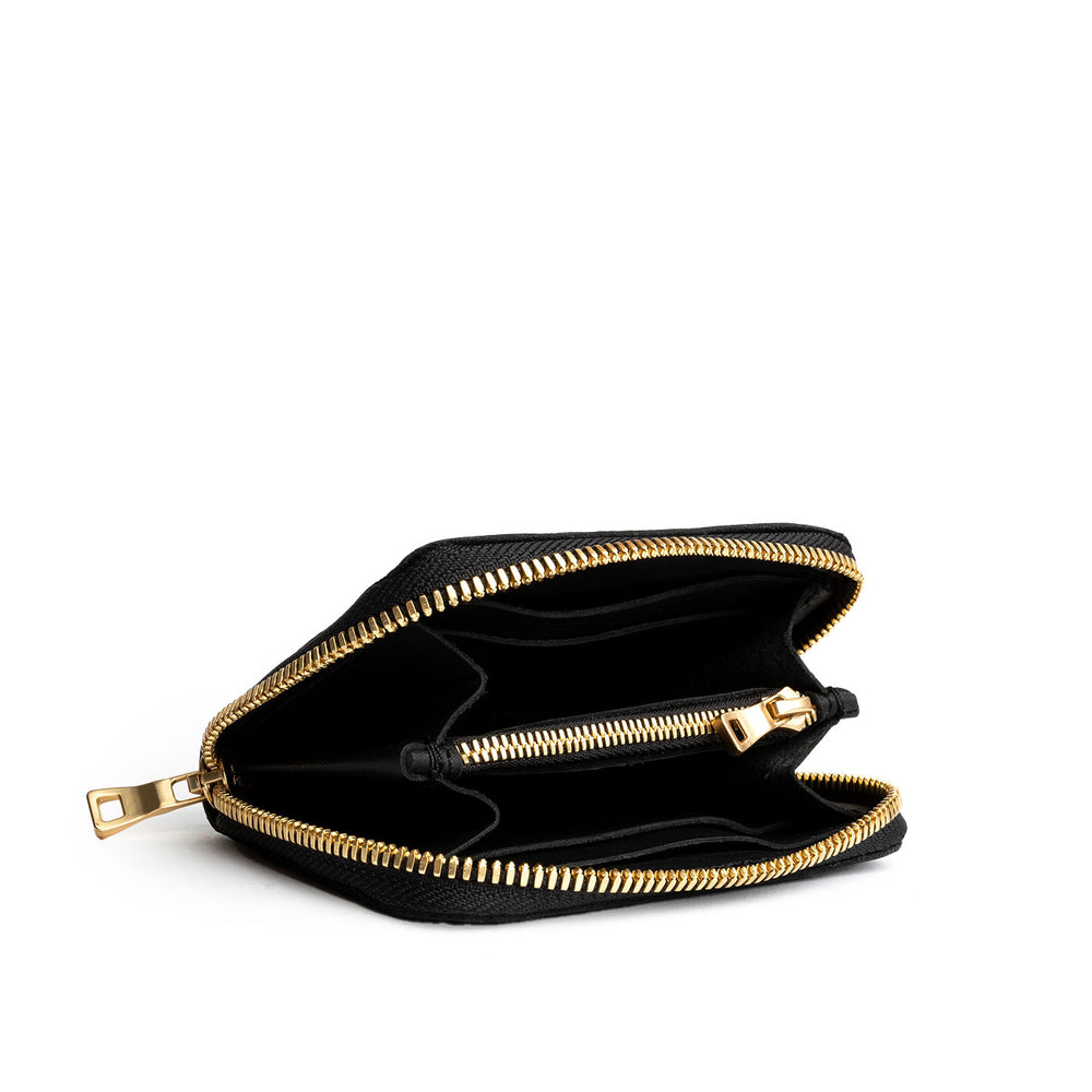 Portland Small Zip Wallet - Black