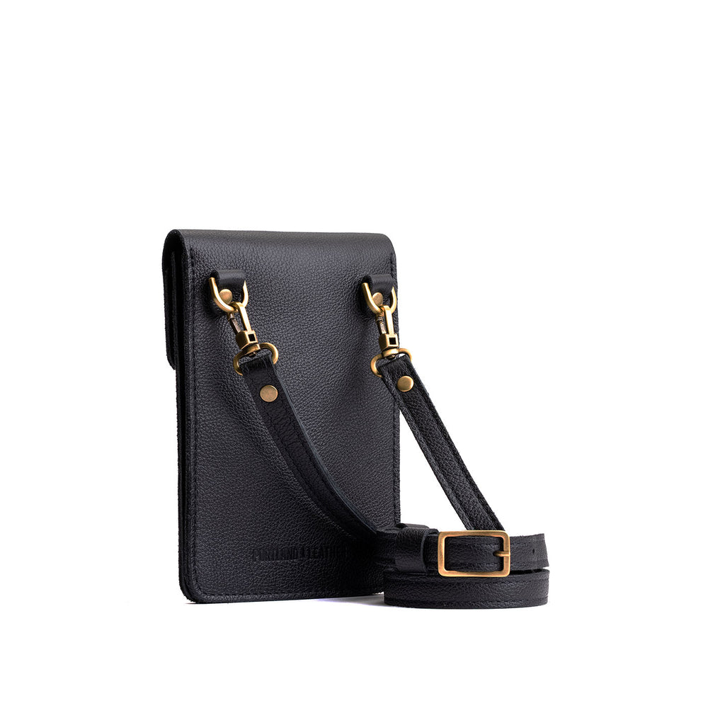 Portland Parker Phone Bag - Pebbled black