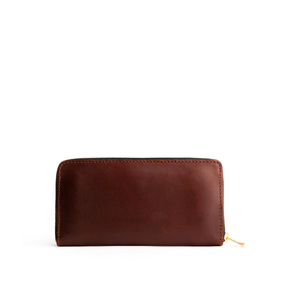 Portland Accordion Zip Wallet - Cognac