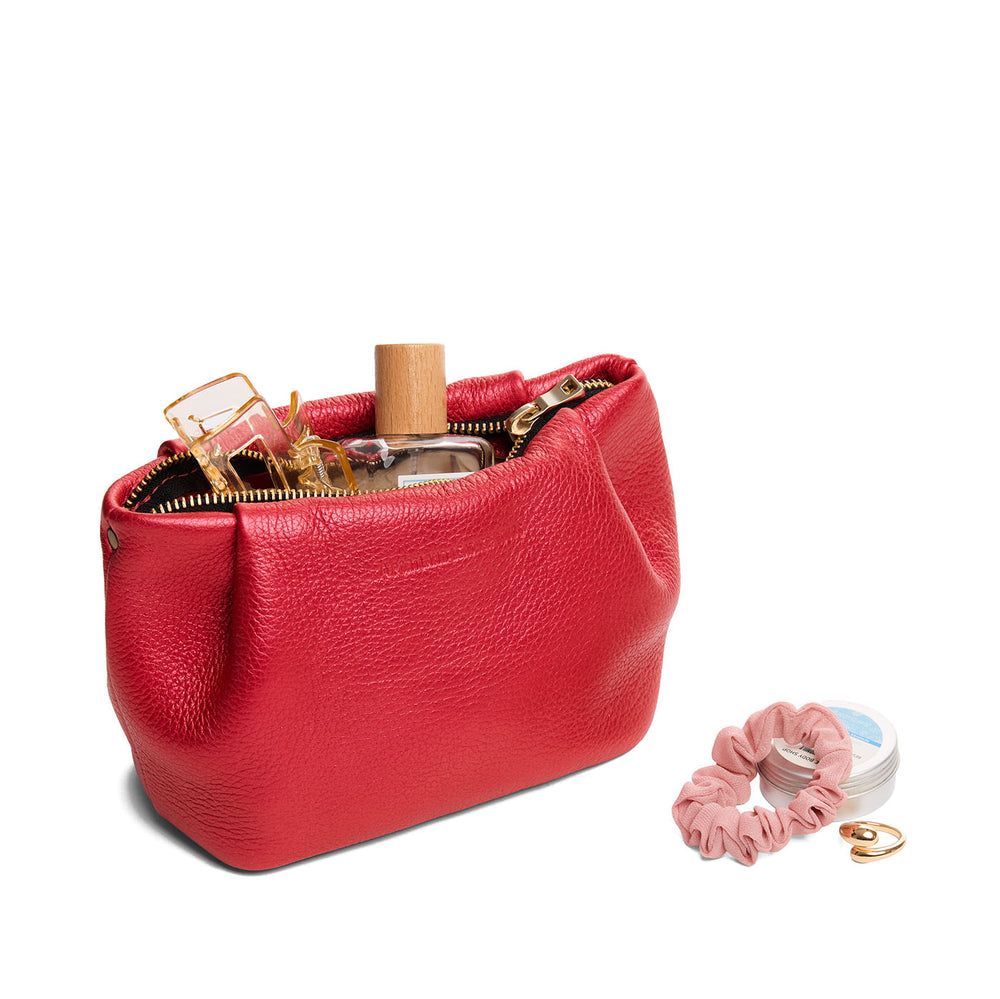 Portland Trevi Zipper Pouch - Reba Red