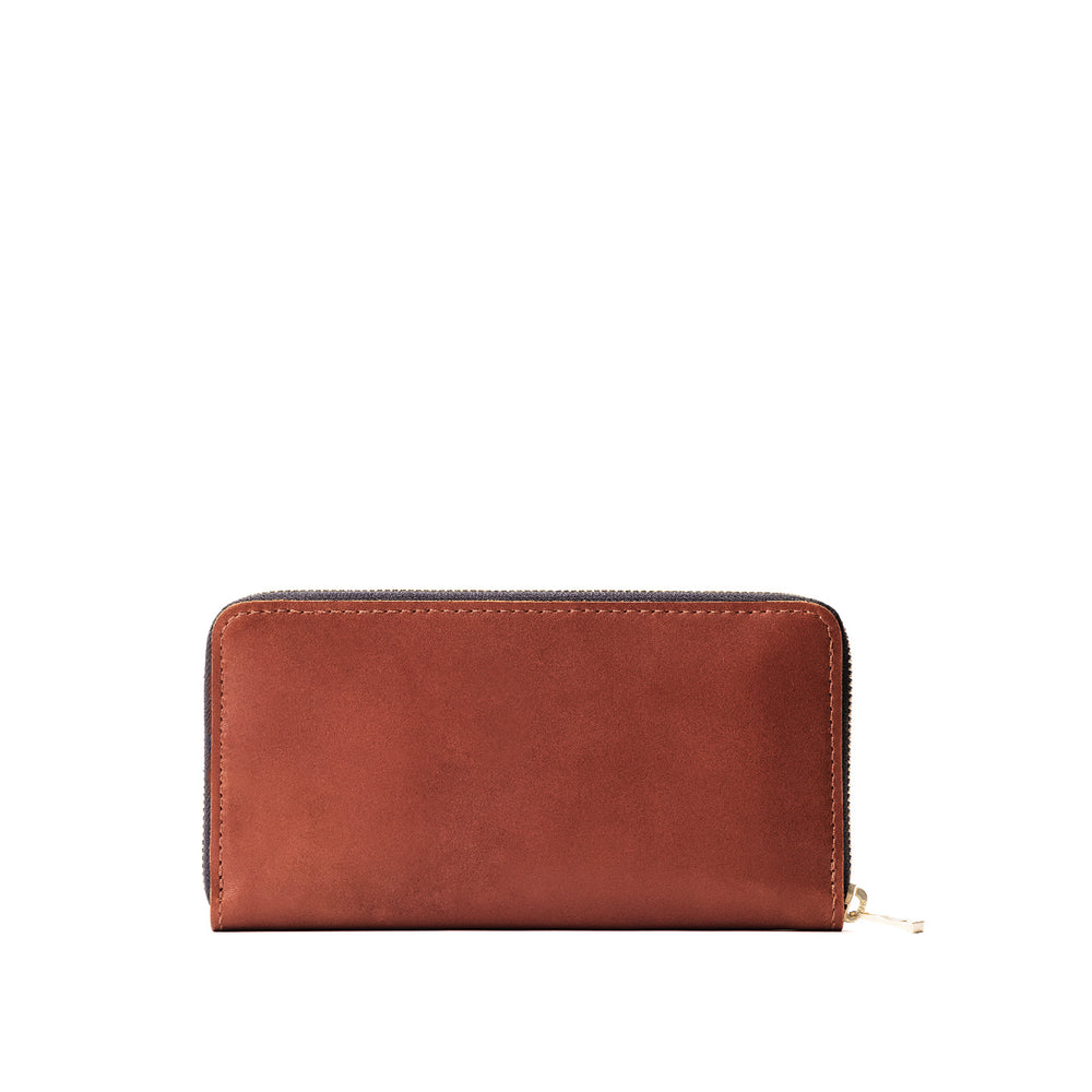 Portland Accordion Zip Wallet - Chestnut