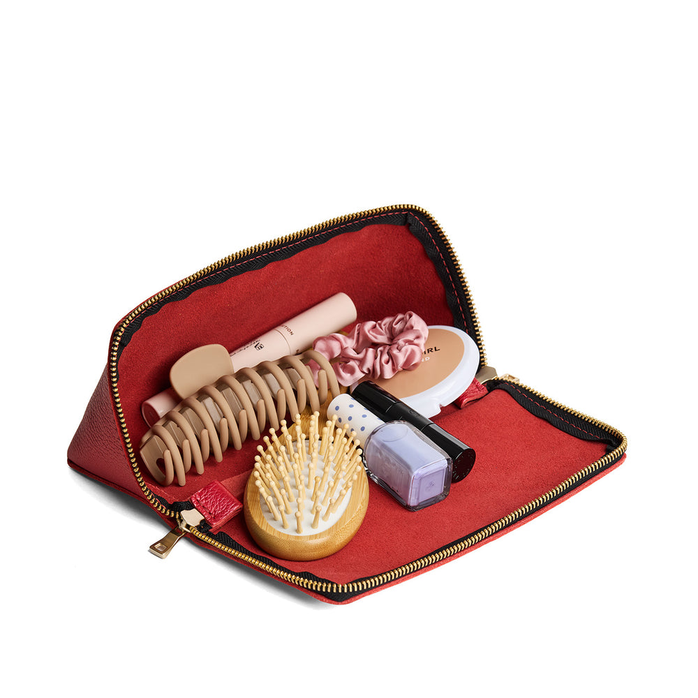 Portland Wide Mouth Pouch - Reba Red