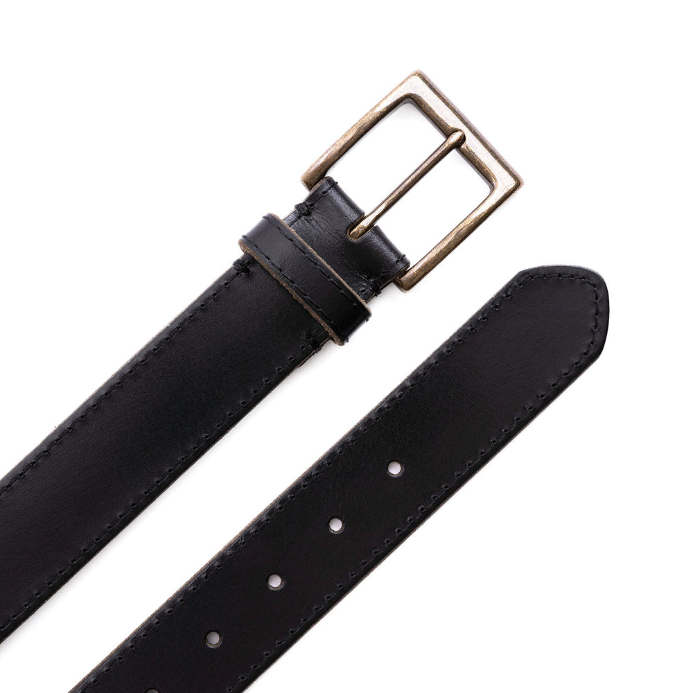 Portland Artisan Leather Belt - Jet Black