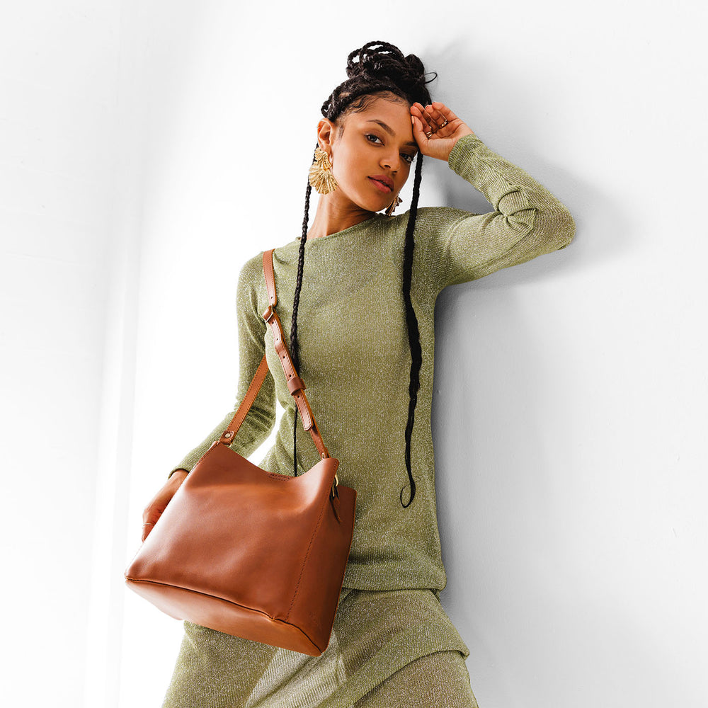 Portland Butterfly Bucket Bag - Honey